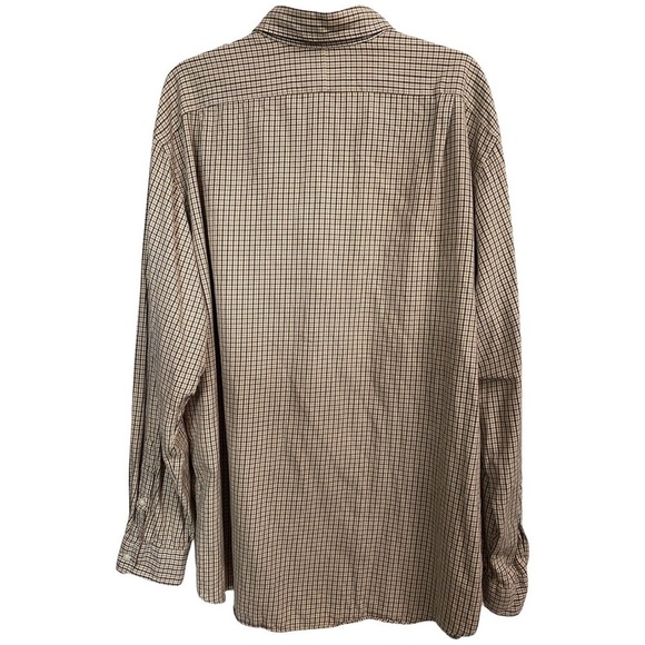 Polo Ralph Lauren Men’s Plaid Button Down Lowell Sport Shirt Brown Gold Size XL - Picture 3 of 5